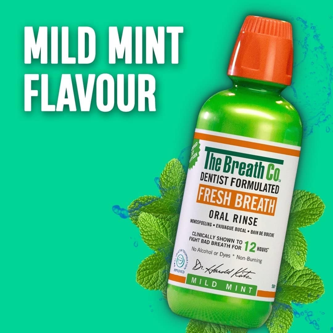 Alcohol-Free Anti-Halitosis Mouthwash Mild Mint Flavor - 500 ml