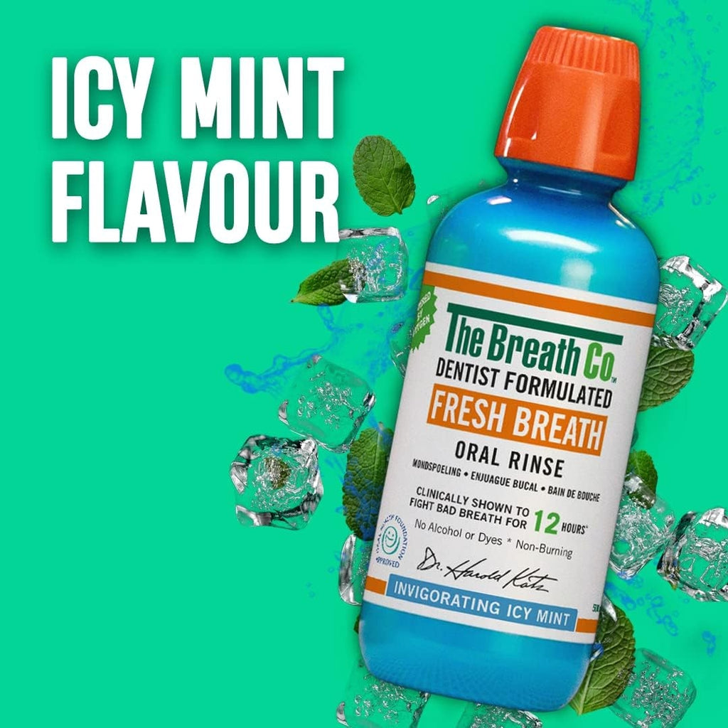 Alcohol-Free Anti-Halitosis Mouthwash Icy Mint Flavor - 500 ml